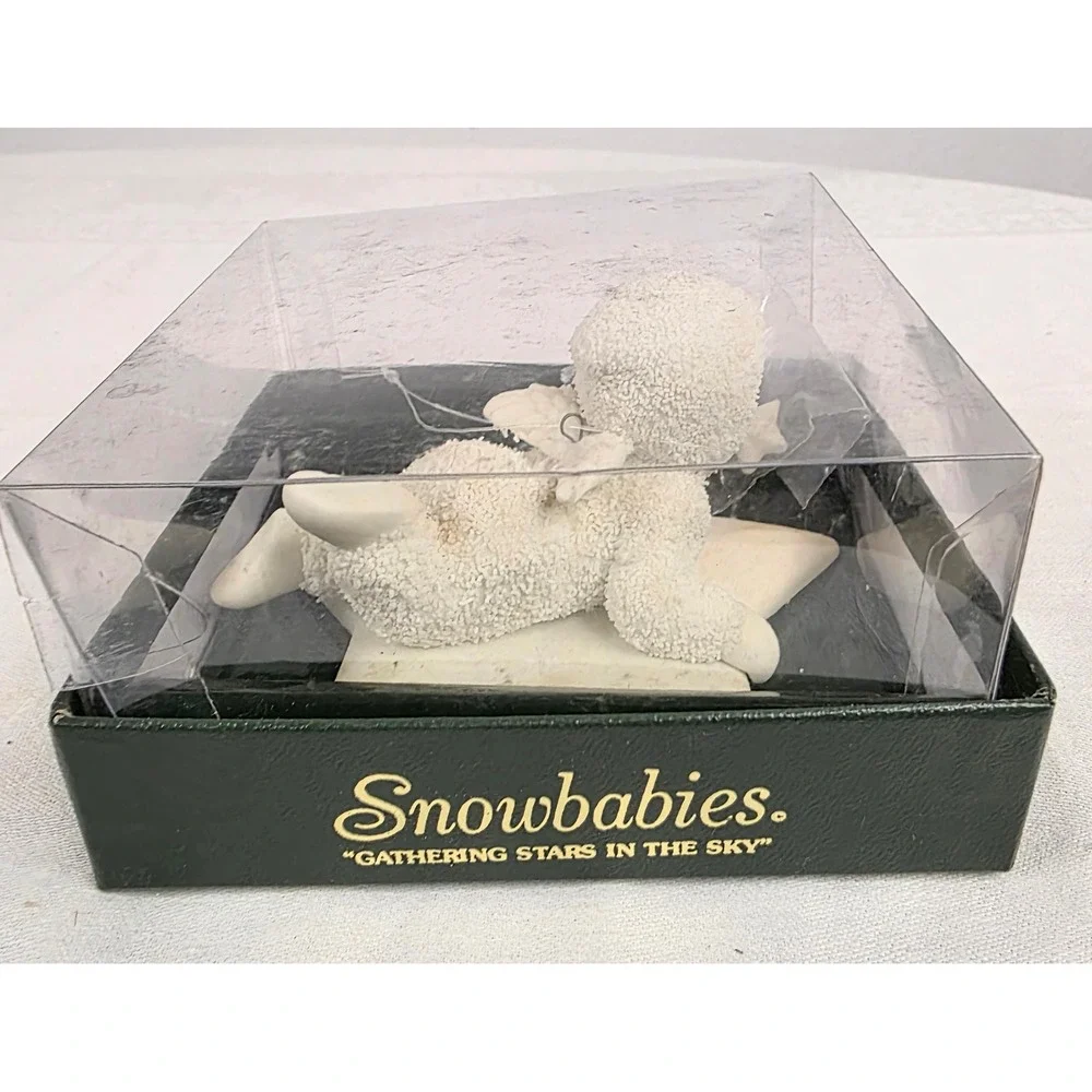 Department 56 Snowbabies Gathering Stars in the Sky Bisque Ornament with Box